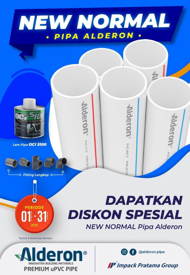 Dapatkan Diskon Spesial NEW NORMAL Pipa Alderon 